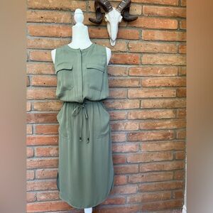 Olive Green Sleeveless Dress